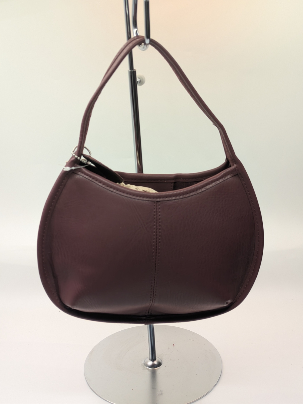 Women’s Crescent Shoulder Bag — Deep Plum
